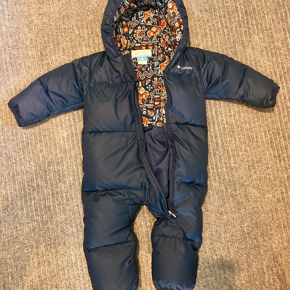 Columbia Patterned One Piece Snowsuit 12-18months
